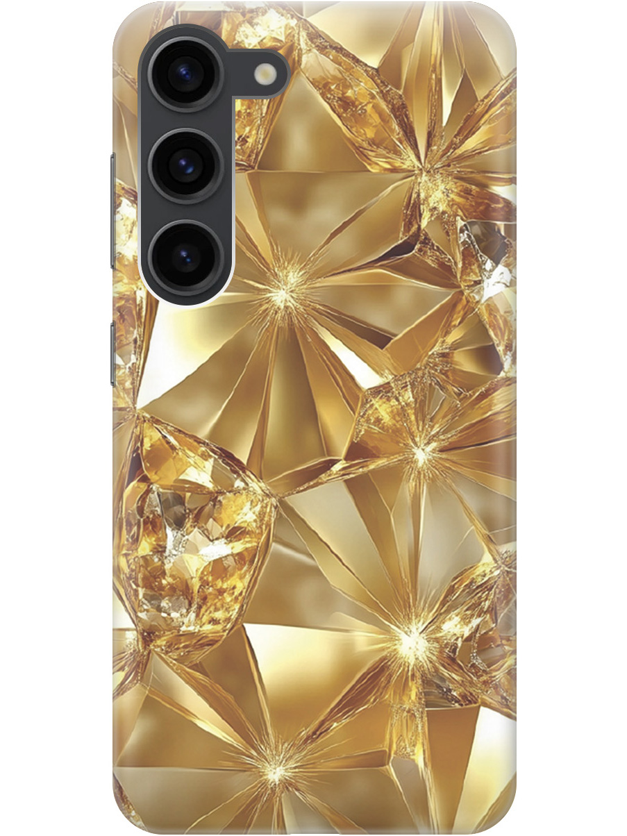 

Силиконовый чехол на Samsung Galaxy S23 с принтом "Желтый сапфир", Прозрачный;золотистый, 767959532