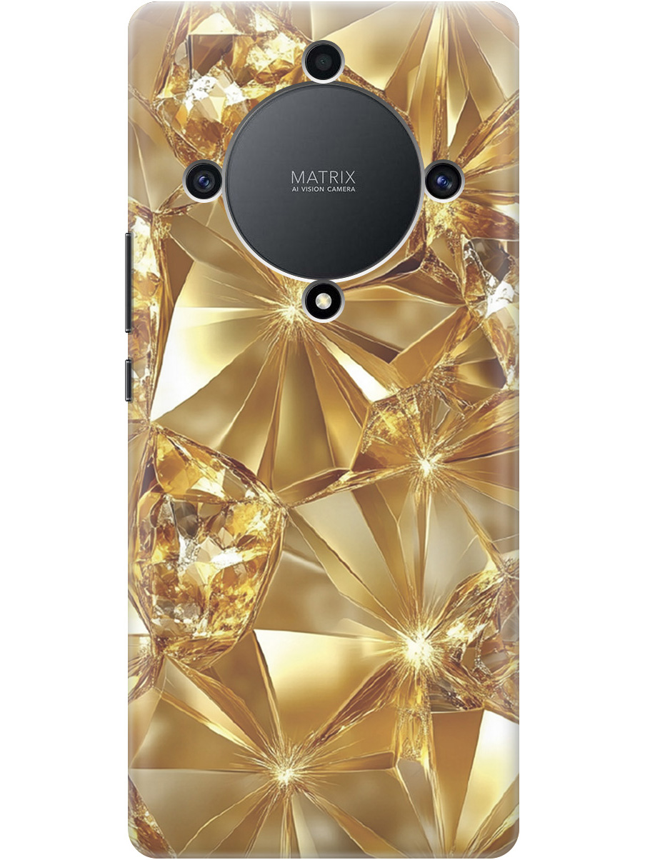 

Силиконовый чехол на Honor X9a/Magic5 Lite с принтом "Желтый сапфир", Прозрачный;золотистый, 769394732