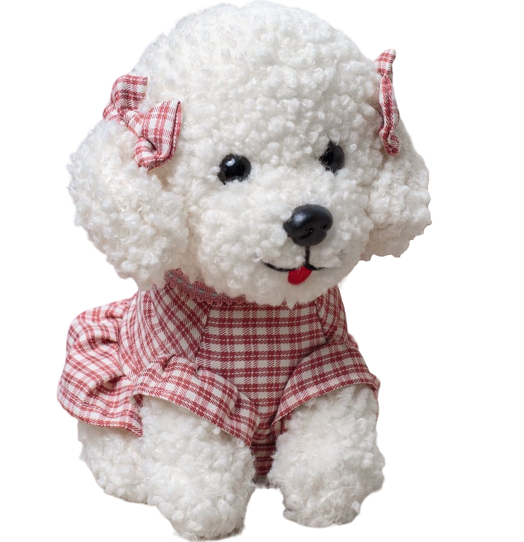 Мягкая игрушка To-ma-to Собака пудель, белый, 22 см, 1052