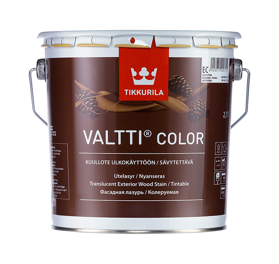 Лазурь фасадная Tikkurila Valtti Color колеруемая 2,7 л фасадная колеруемая лазурь tikkurila