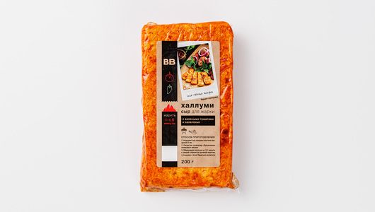 

Сыр рассольный ВкусВилл Халлуми для жарки с вялеными томатами и халапеньо БЗМЖ 200 г