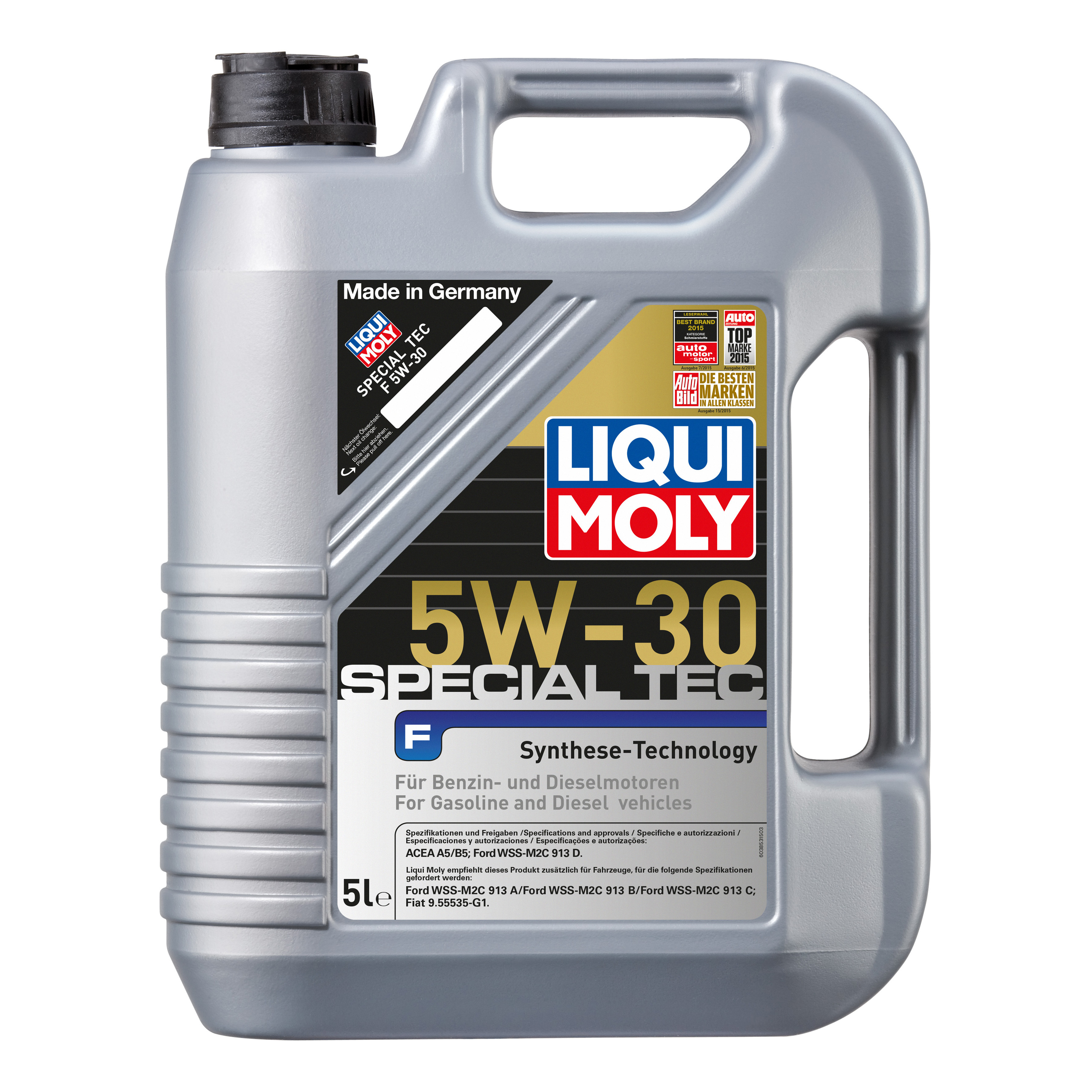 фото Масло liqui moly моторное 5w30 special tec f a5/b5 5л (синтетика)