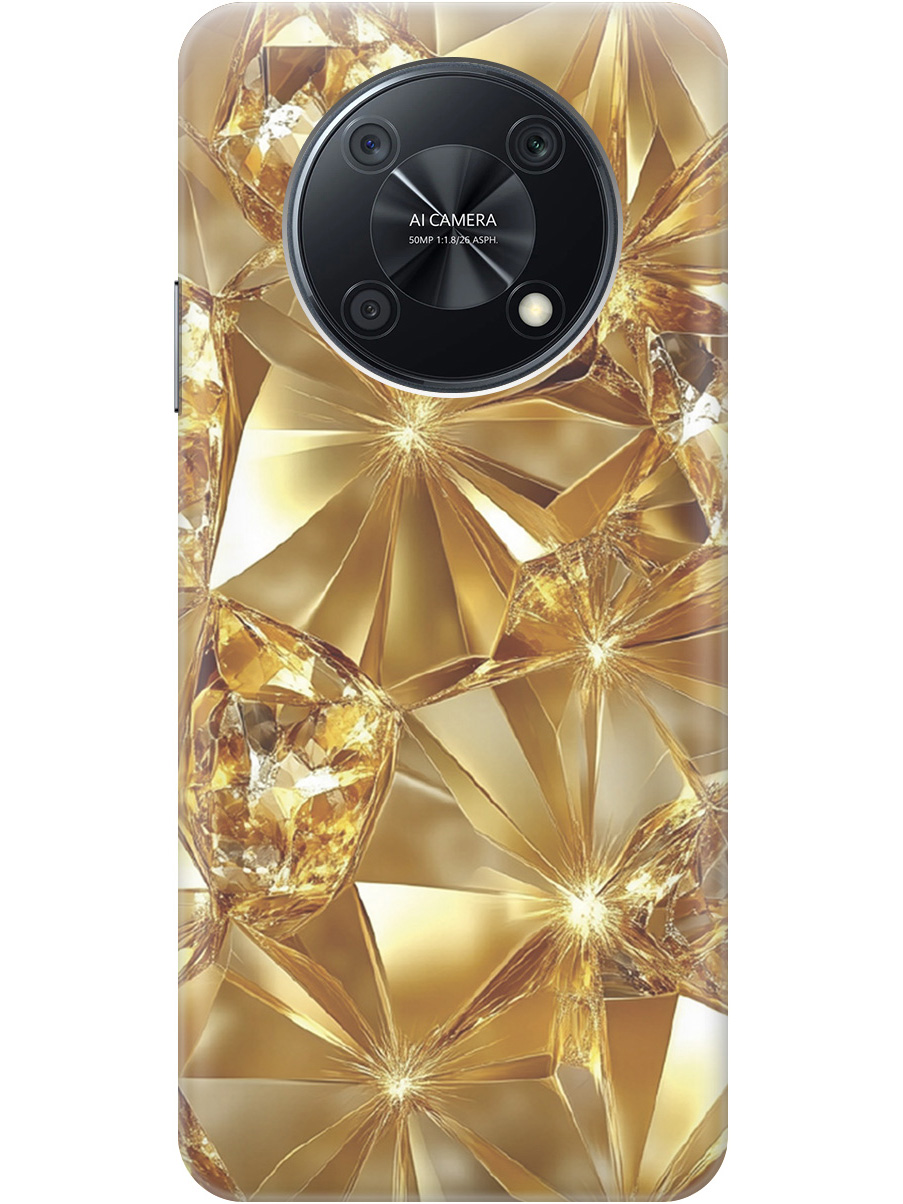 

Силиконовый чехол на Huawei nova Y90 с принтом "Желтый сапфир", Прозрачный;золотистый, 740188632