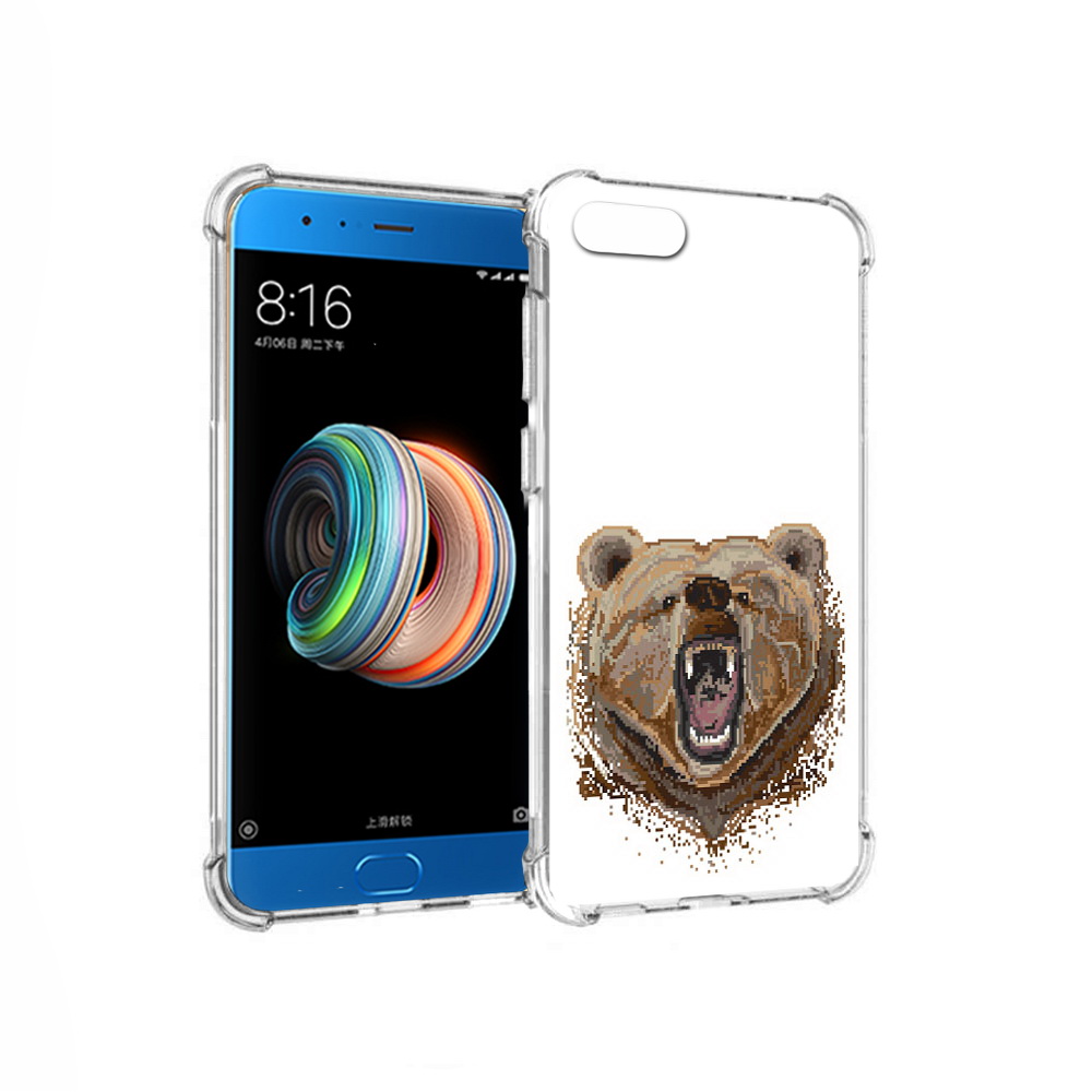 

Чехол MyPads Tocco для Xiaomi Mi Note 3 пиксельный медведь (PT99401.307.539), Прозрачный, Tocco