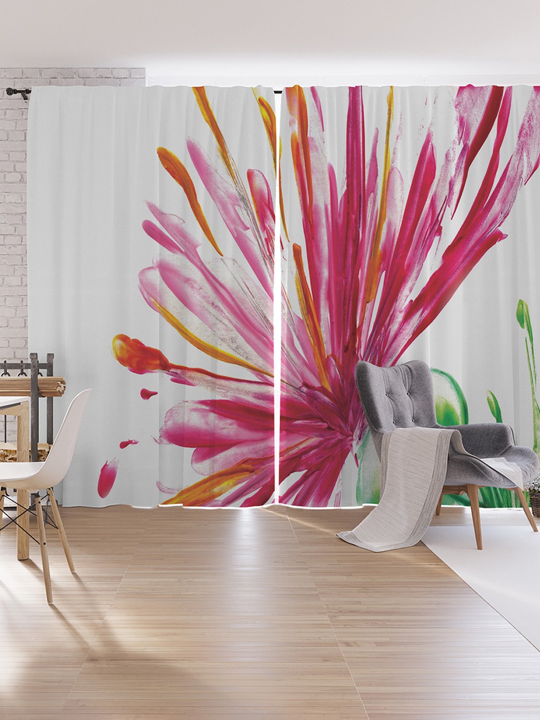 

Шторы под лён JoyArty "Красочный всплеск", серия Oxford DeLux, 340х265 см, Красочный всплеск