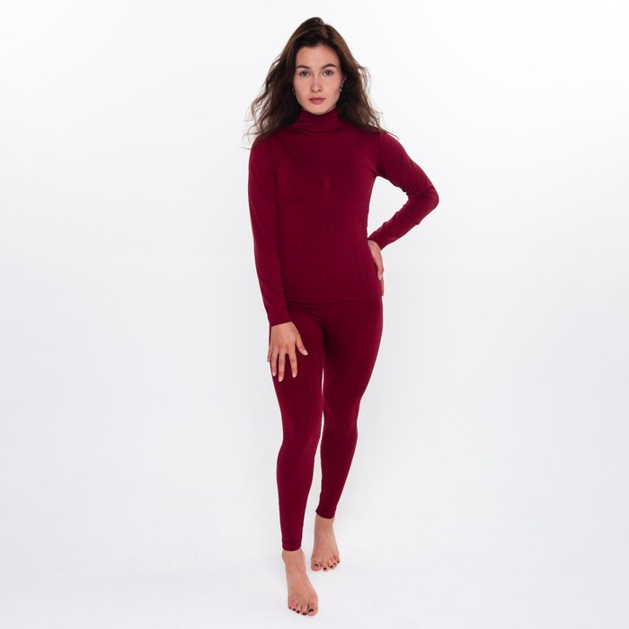 

Термобельё женское (джемпер, леггинсы), цвет бордовый, размер 54 (XL)
