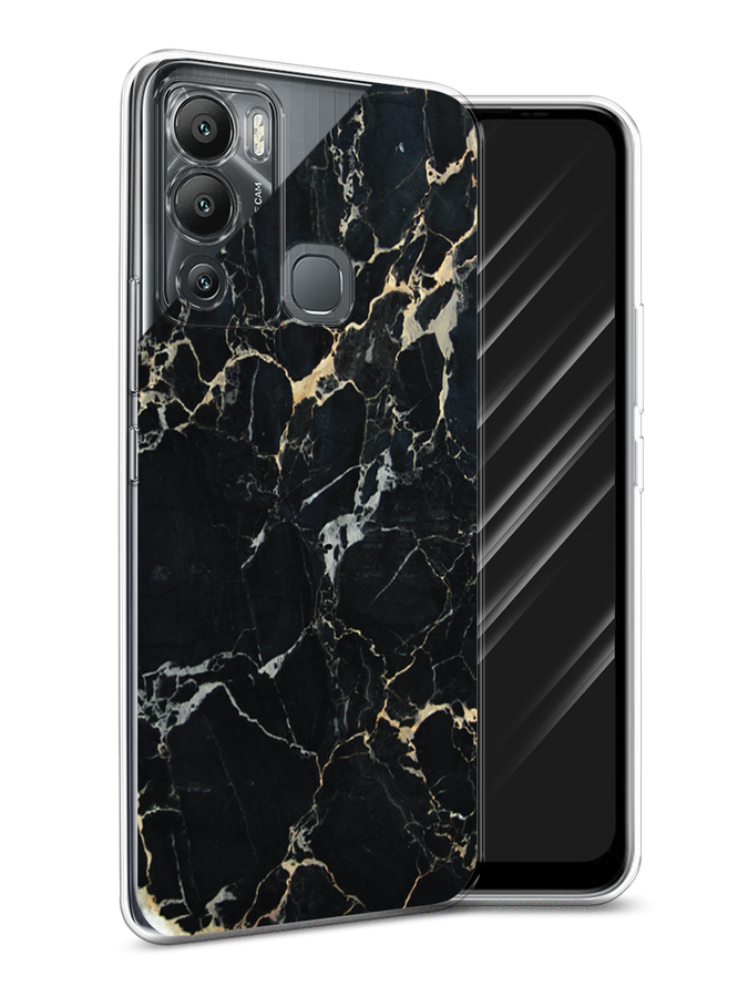 

Чехол Awog на Infinix Hot 12i "Черный мрамор уголок", Разноцветный, 3101250-3