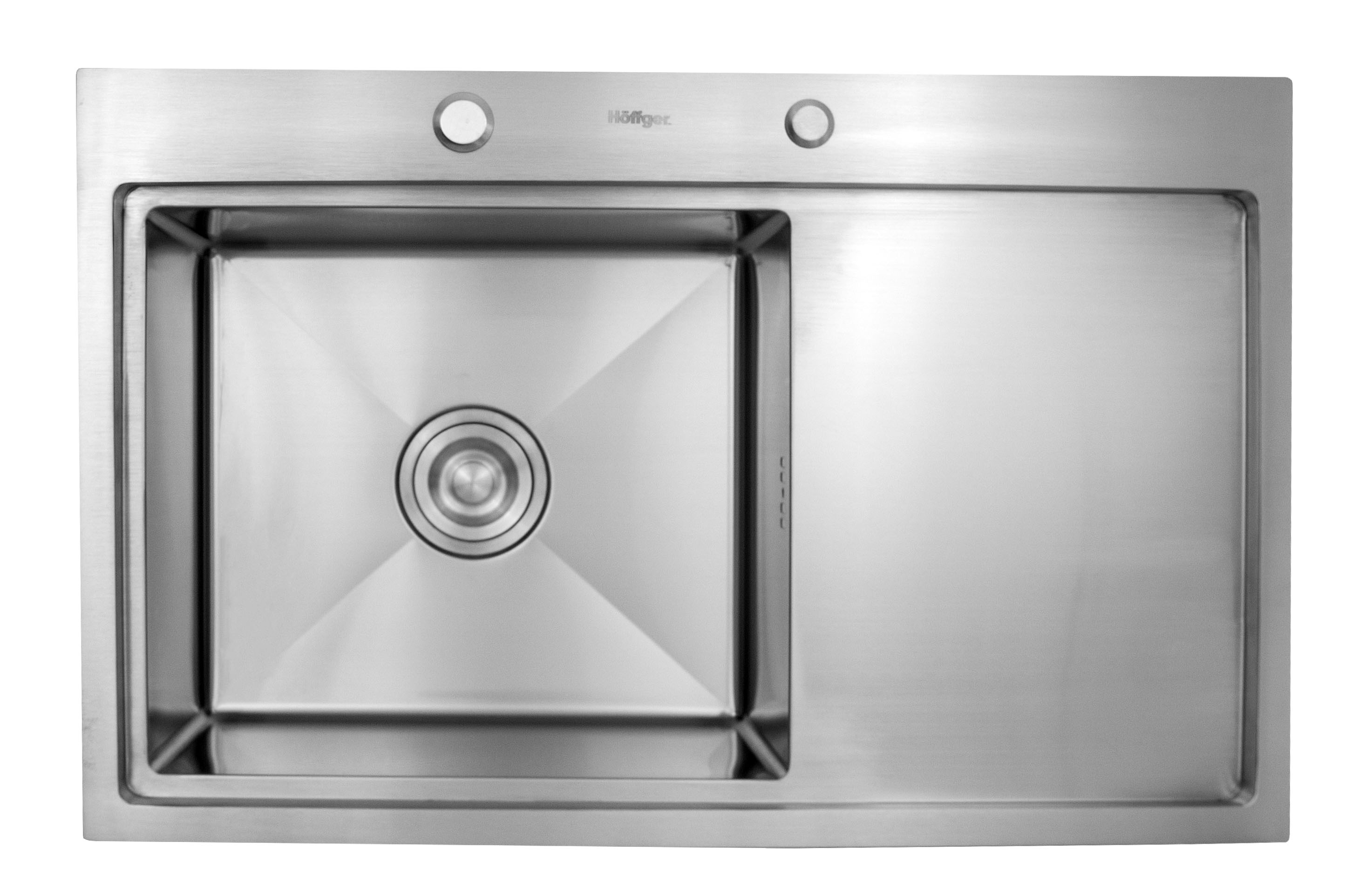 Мойка для кухни из нержавеющей стали Hoffger 78х50 см. HFG-7850S-L сатин левая