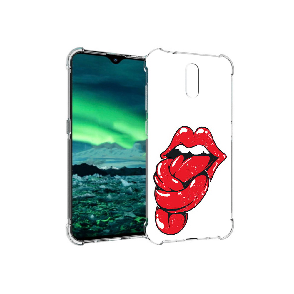 

Чехол MyPads Tocco для Nokia 2.3 яркие губы с языком (PT142254.97.705), Прозрачный, Tocco