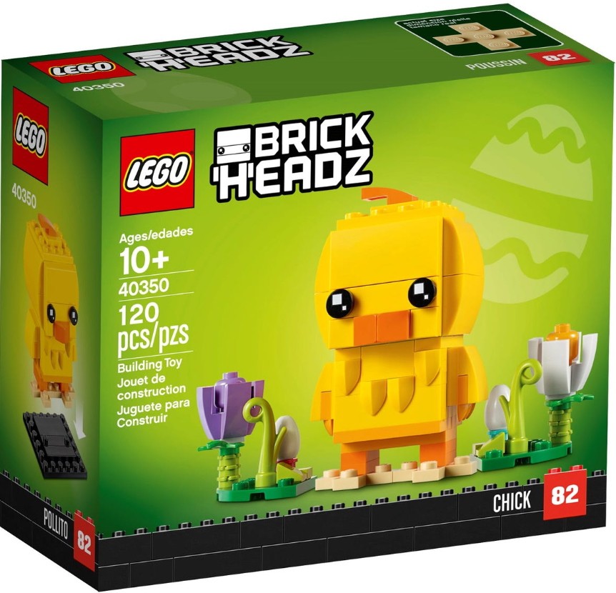 фото Конструктор lego brickheadz 40350 пасхальный цыплёнок