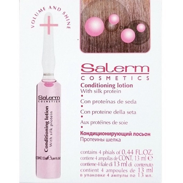 Лосьон Salerm Cosmetics Conditioning Lotion Интенсивный для Восстановления Волос, 4*10 мл интенсивный лосьон для восстановления волос conditioning lotion 66 8 4 10 мл