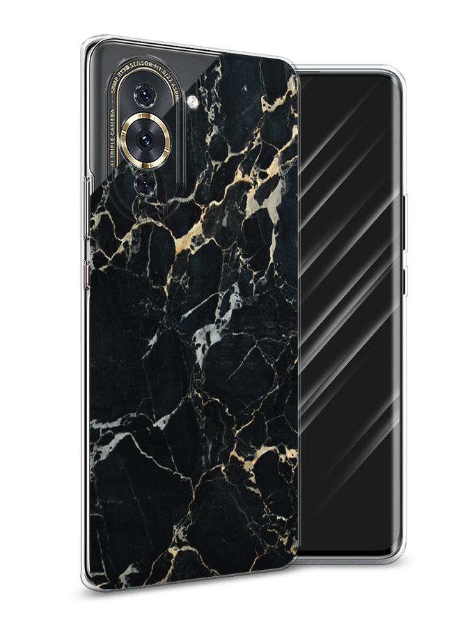 

Чехол Awog на Huawei Nova 10 Pro "Черный мрамор уголок", Разноцветный, 6109050-3