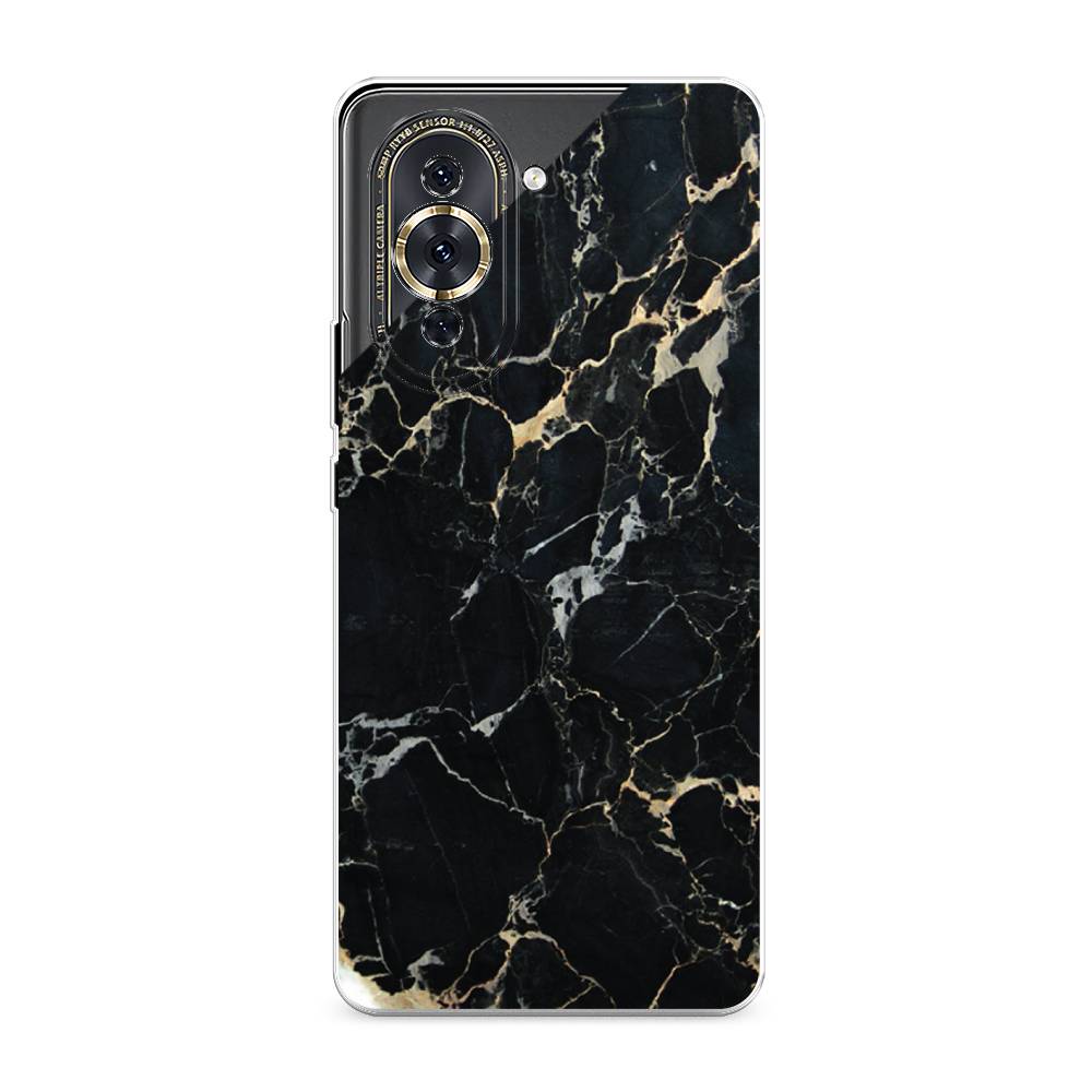 фото Силиконовый чехол "черный мрамор уголок" на huawei nova 10 pro awog