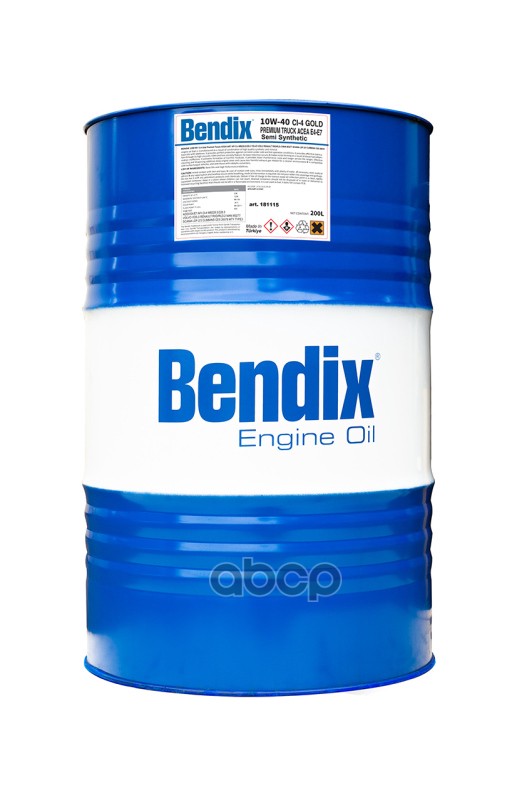 Моторное масло BENDIX Bendix Gold Premium Truck Ci-4 Sae полусинтетическое 10W40 208л