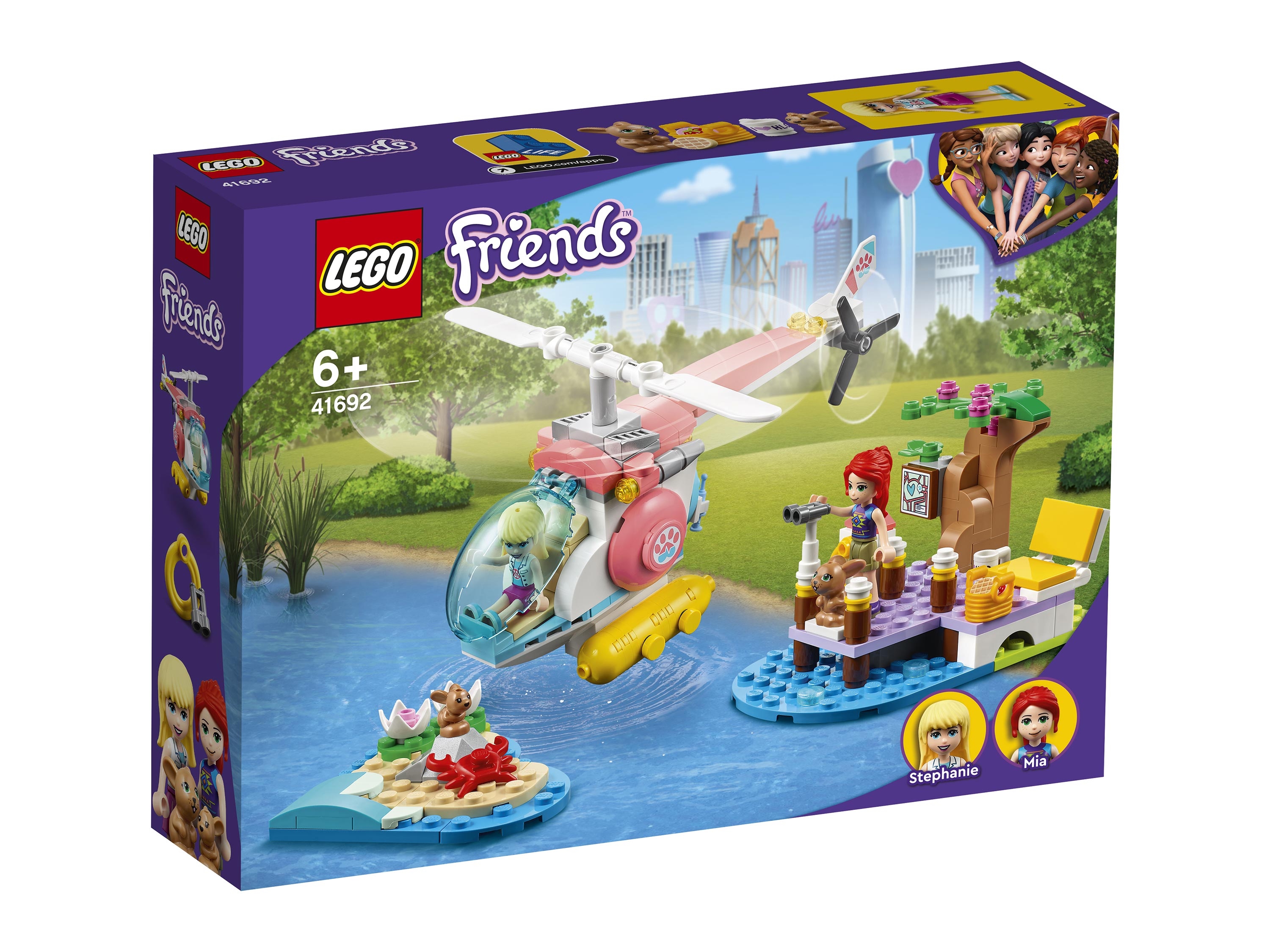 Конструктор LEGO Friends 41692 Спасательный вертолёт ветеринарной клиники