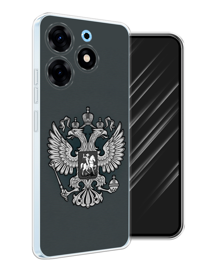 

Чехол Awog на Tecno Spark 10 Pro "Герб России серый", 303750-5