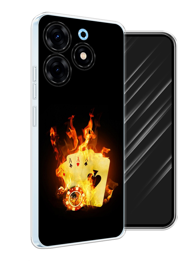 

Чехол Awog на Tecno Spark 10 Pro "Горящие карты", Черный;оранжевый, 303750-9