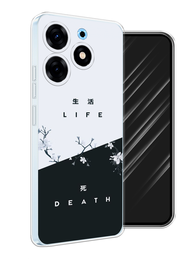 

Чехол Awog на Tecno Spark 10 Pro "Life and death", Черный;серый, 303750-7