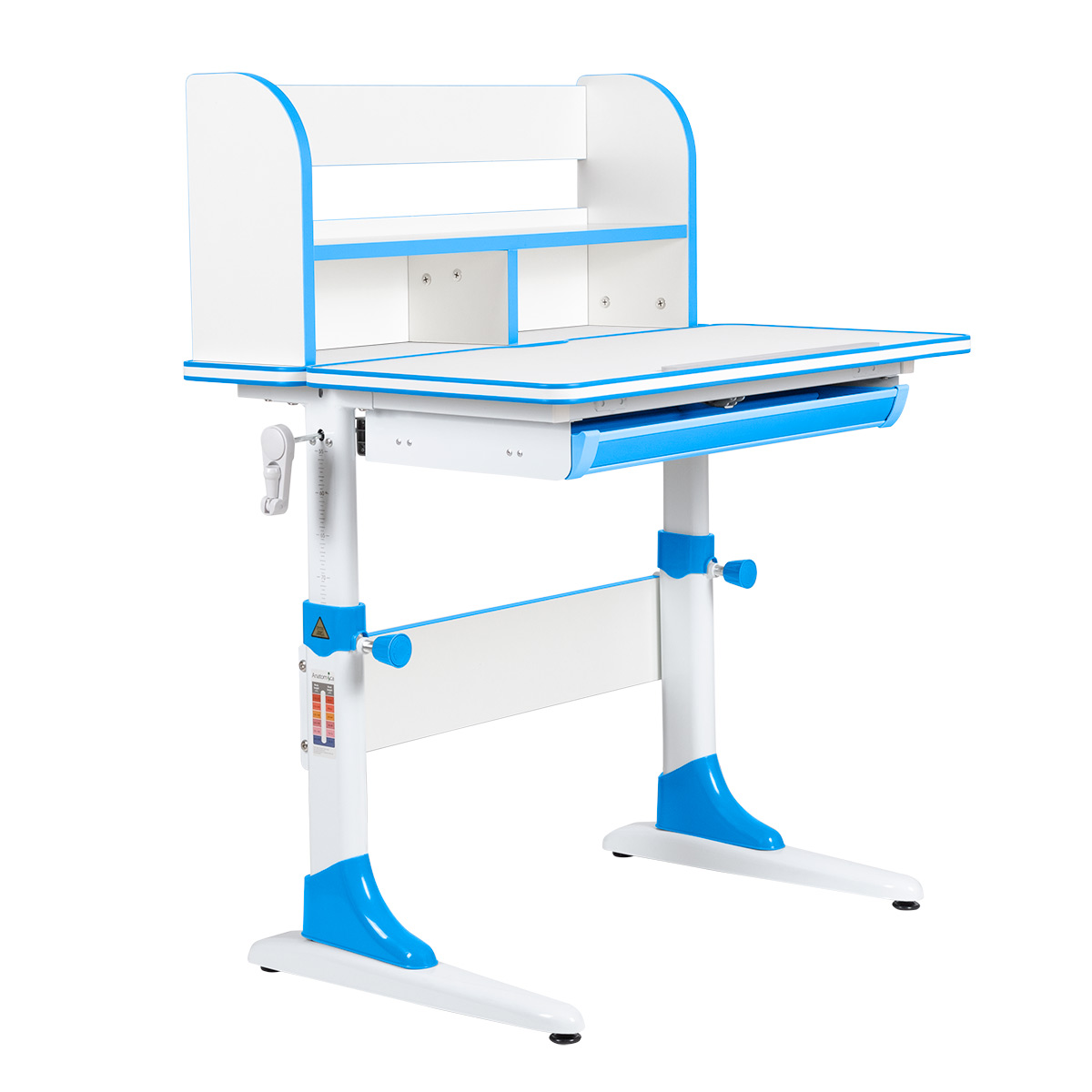 фото Детский стол anatomica study-80 lux белый/голубой
