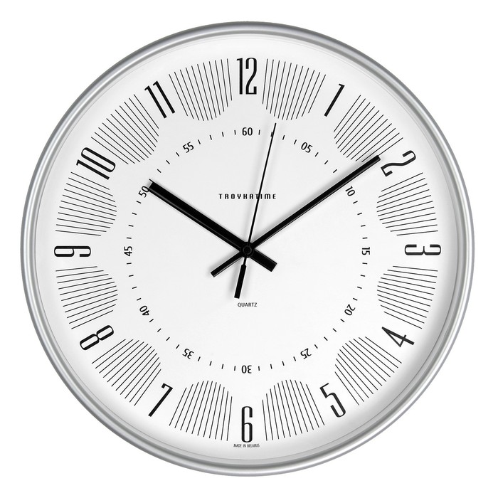 Часы TROYKATIME, Классика, 10085026, настенные, плавный ход, d-285 см