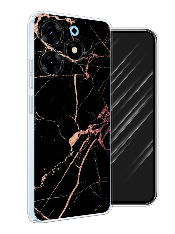 

Чехол Awog на Tecno Spark 10 Pro "Мрамор розовое золото", Черный;розовый, 303750-3