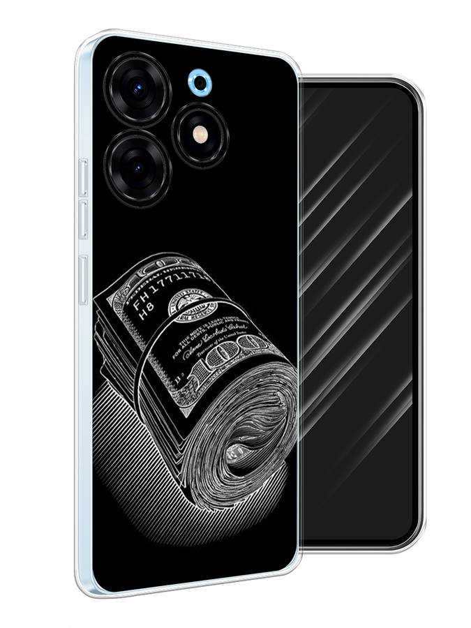 

Чехол Awog на Tecno Spark 10 Pro "Кубышка денег", Черный;серебристый, 303750-5