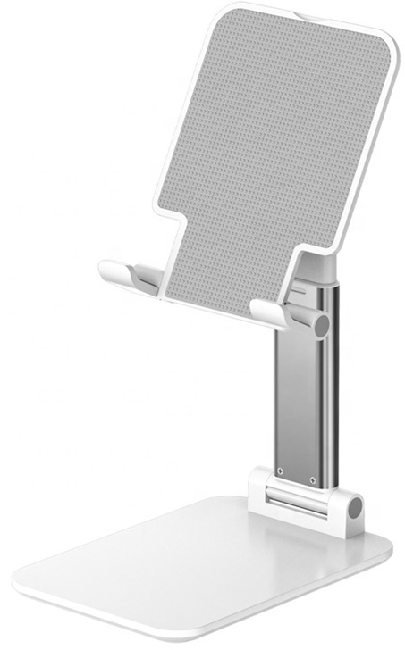 Держатель GSMIN BM-01 для телефона или планшета металлический (Белый)