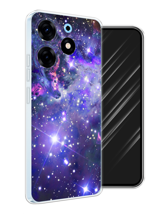 

Чехол Awog на Tecno Spark 10 Pro "Яркая галактика", Фиолетовый, 303750-4