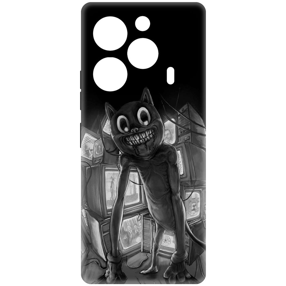 

Чехол-накладка Krutoff Soft Case Хаги Ваги - Картун Кэт для TECNO Pova 6 черный