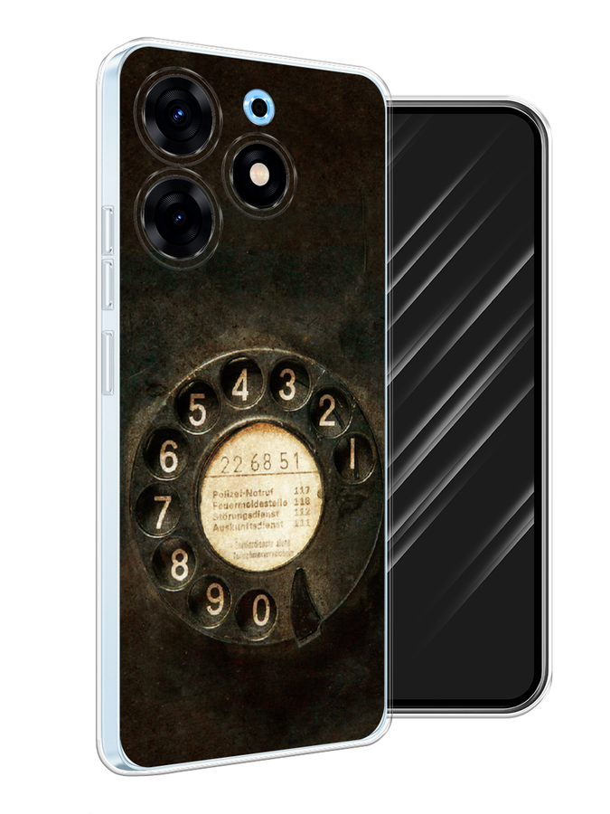 

Чехол Awog на Tecno Spark 10 Pro "Старинный телефон", Коричневый;бежевый;черный, 303750-5