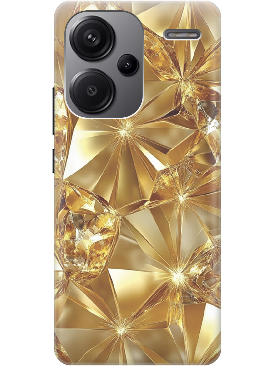 

Силиконовый чехол на Xiaomi Redmi Note 13 Pro + с принтом "Желтый сапфир", Прозрачный;золотистый, 776589232