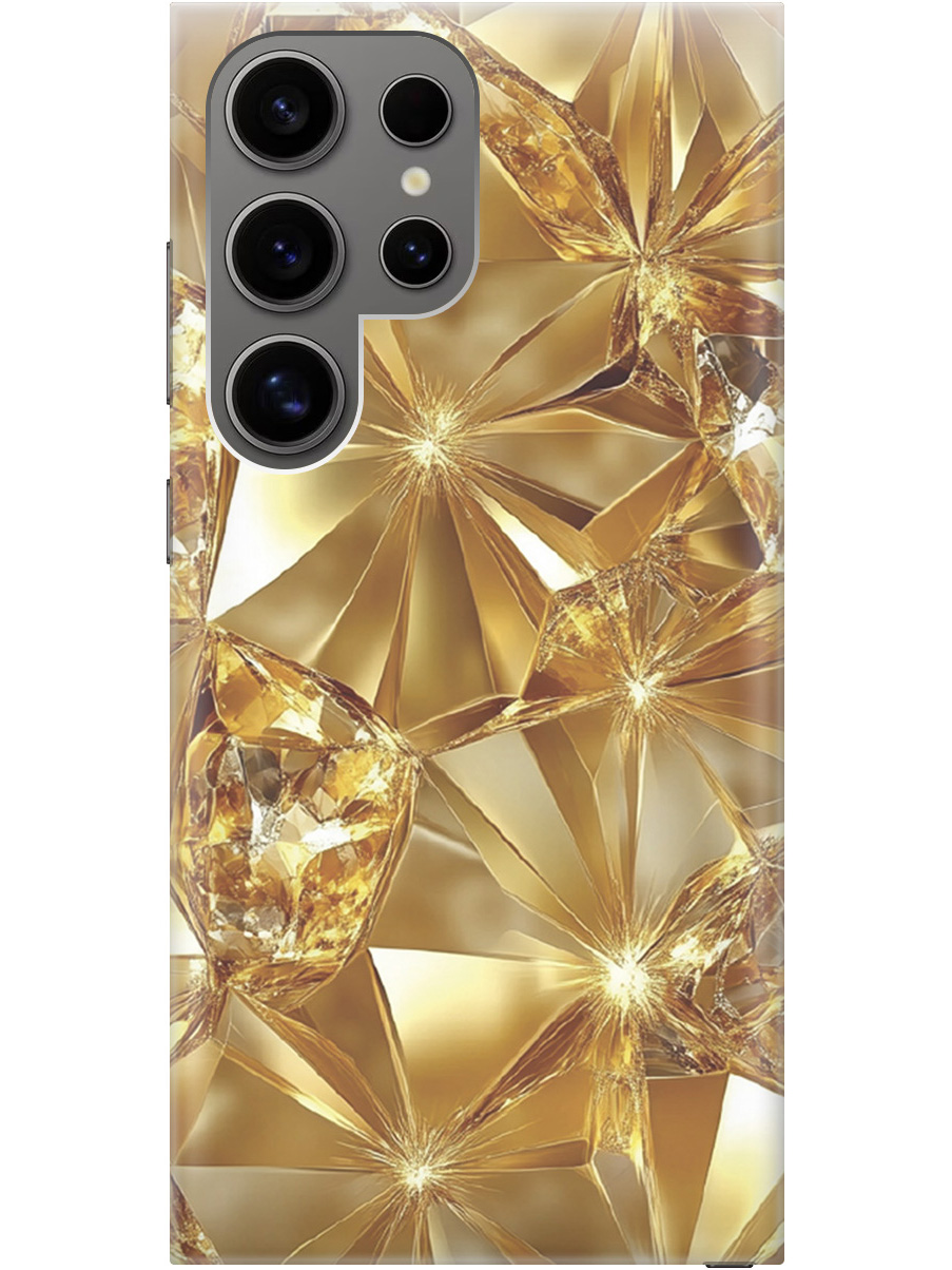 

Силиконовый чехол на Samsung Galaxy S24 Ultra с принтом "Желтый сапфир", Прозрачный;золотистый, 779823532