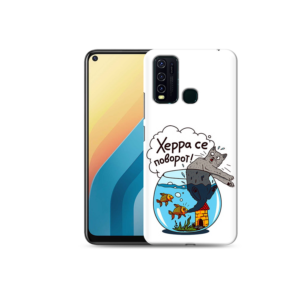 

Чехол MyPads Tocco для Vivo Y30 Рыбы с котом (PT149334.437.149), Прозрачный, Tocco