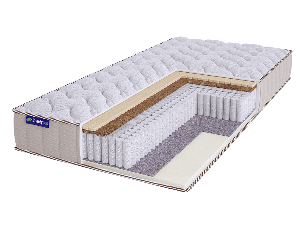 

Матрас BeautySon SPRING Mix Soft S1200 LUX 145х185, Белый, SPRING Miх Soft S1200 LUх