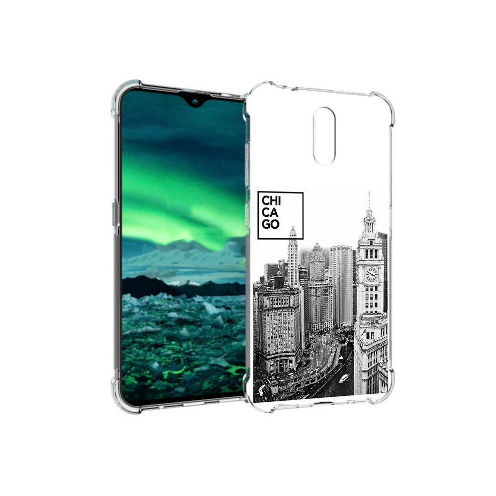 

Чехол MyPads Tocco для Nokia 2.3 черно белый чикаго (PT142254.97.689), Прозрачный, Tocco