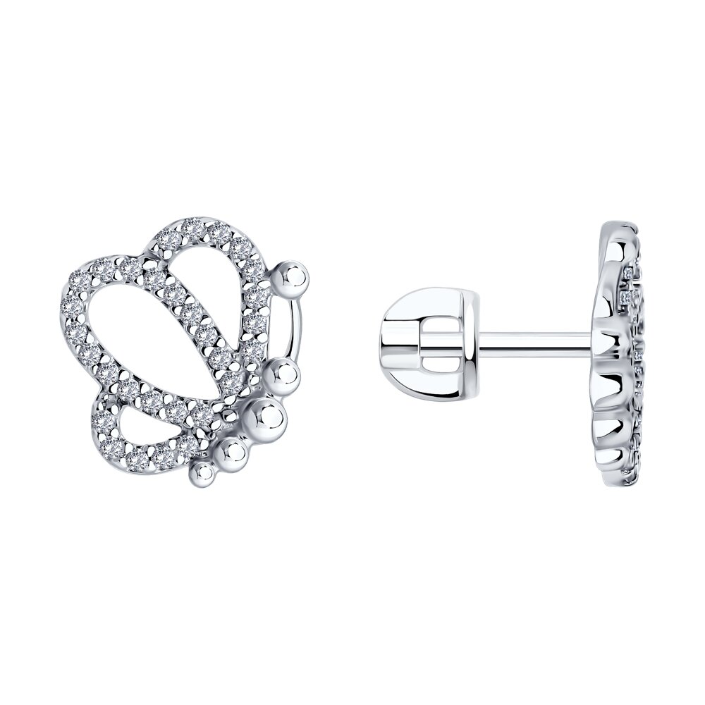 

Серьги из серебра SOKOLOV 94026784, фианит, 94026784