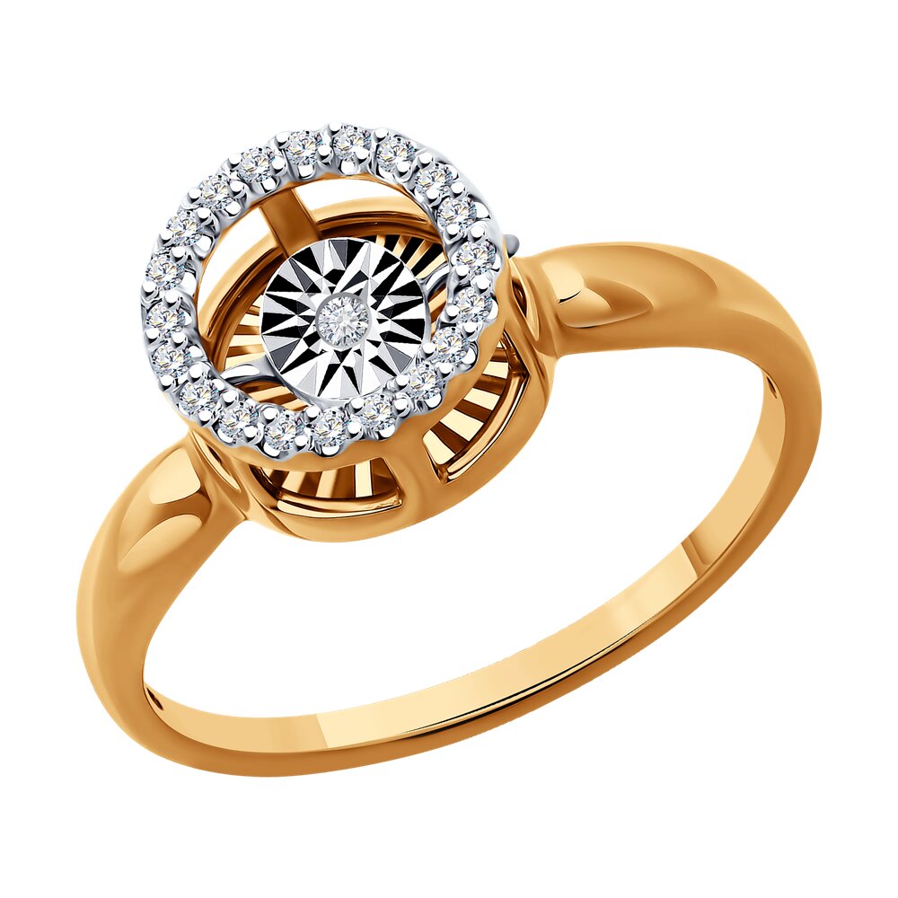 

Кольцо из комбинированного золота р. , Diamant 51-210-02609-1, бриллиант, 51-210-02609-1