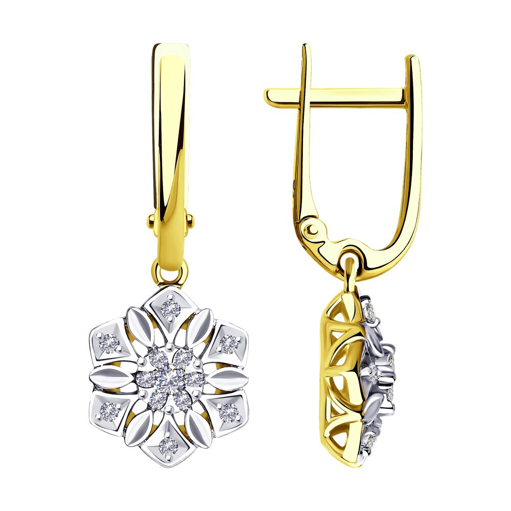 

Серьги из желтого золота Diamant 53-221-00529-1, бриллиант, 53-221-00529-1