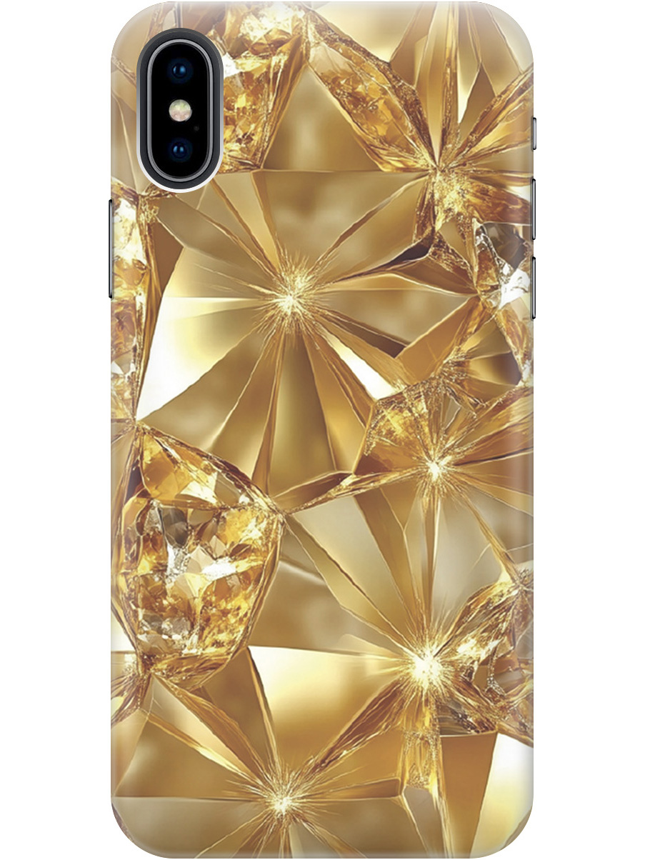 

Силиконовый чехол на Apple iPhone Xs/X с принтом "Желтый сапфир", Прозрачный;золотистый, 715365432