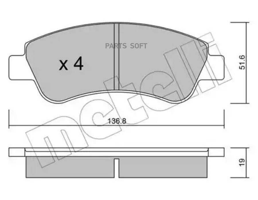 

Тормозные колодки METELLI 22-0327-0