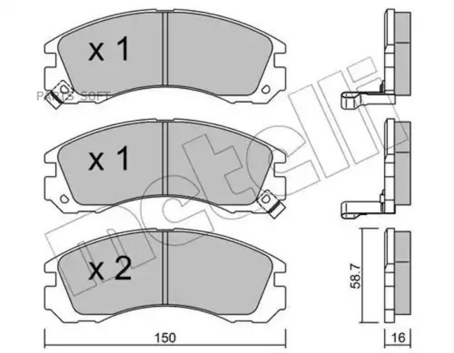 

Тормозные колодки METELLI 22-0134-0