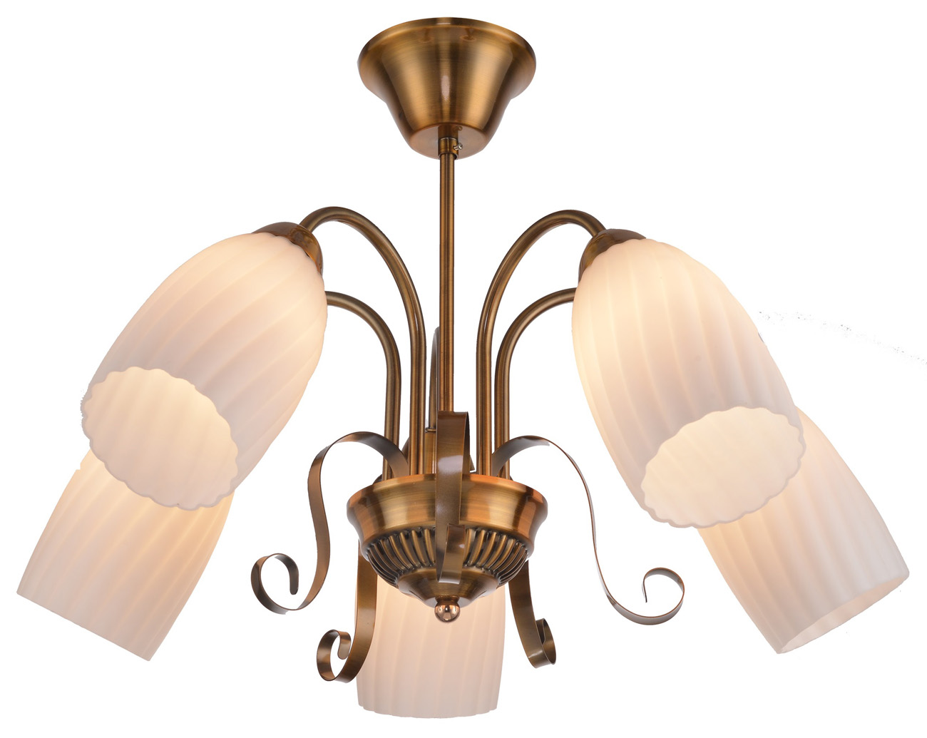 фото Потолочный светильник escada 504/5pl e27*60w d500 brass