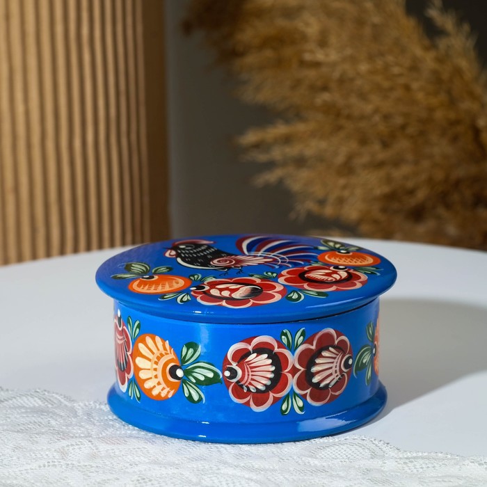 

Шкатулка 12,5х5,5 см, городецкая роспись, Городецкая роспись