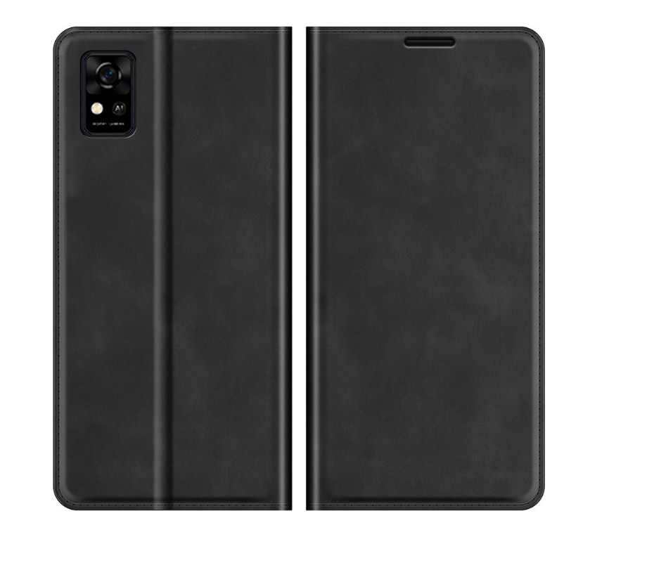 

Чехол MyPads для ZTE Blade A31 черный с магнитной крышкой, Pelle di Marmo
