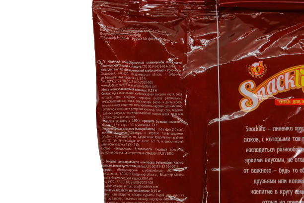 

Хлебные палочки Snack Life хрустящие с маком 150 г
