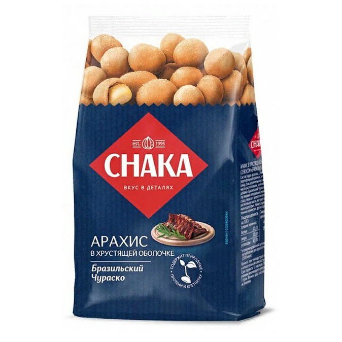 

Арахис Chaka в хрустящей оболочке со вкусом бразильский чураско 80 г