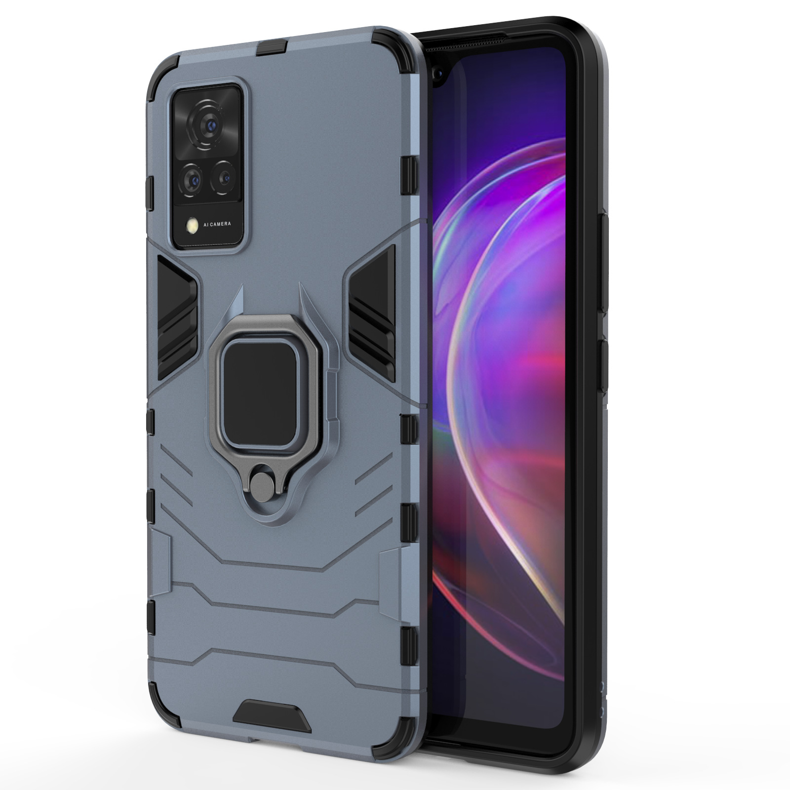 

Чехол MyPads для Vivo V21 синий, Heavy