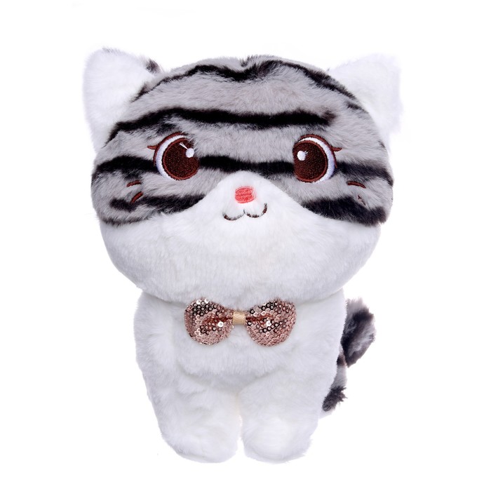 

Мягкая игрушка Полосатая кошка, цвета МИКС, Разноцветный