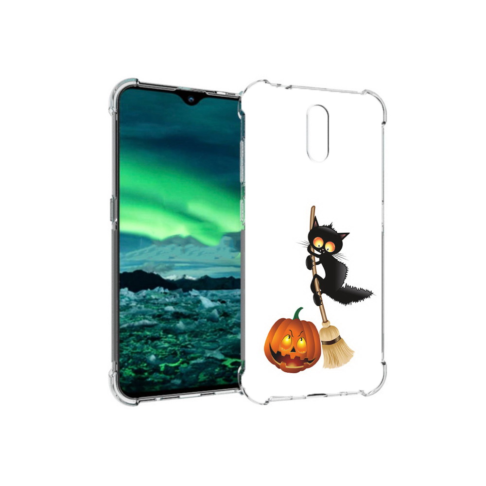 

Чехол MyPads Tocco для Nokia 2.3 хэлуинский котик (PT142254.97.667), Прозрачный, Tocco