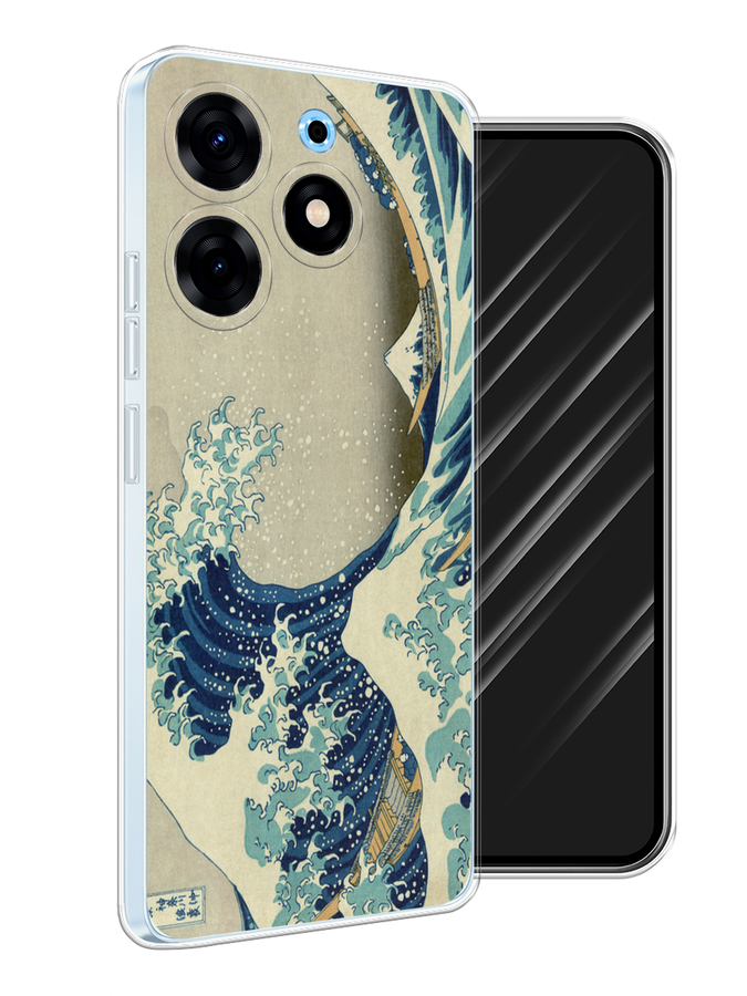 

Чехол Awog на Tecno Spark 10 Pro "Большая волна в Канагаве", Серый;синий;голубой, 303750-9